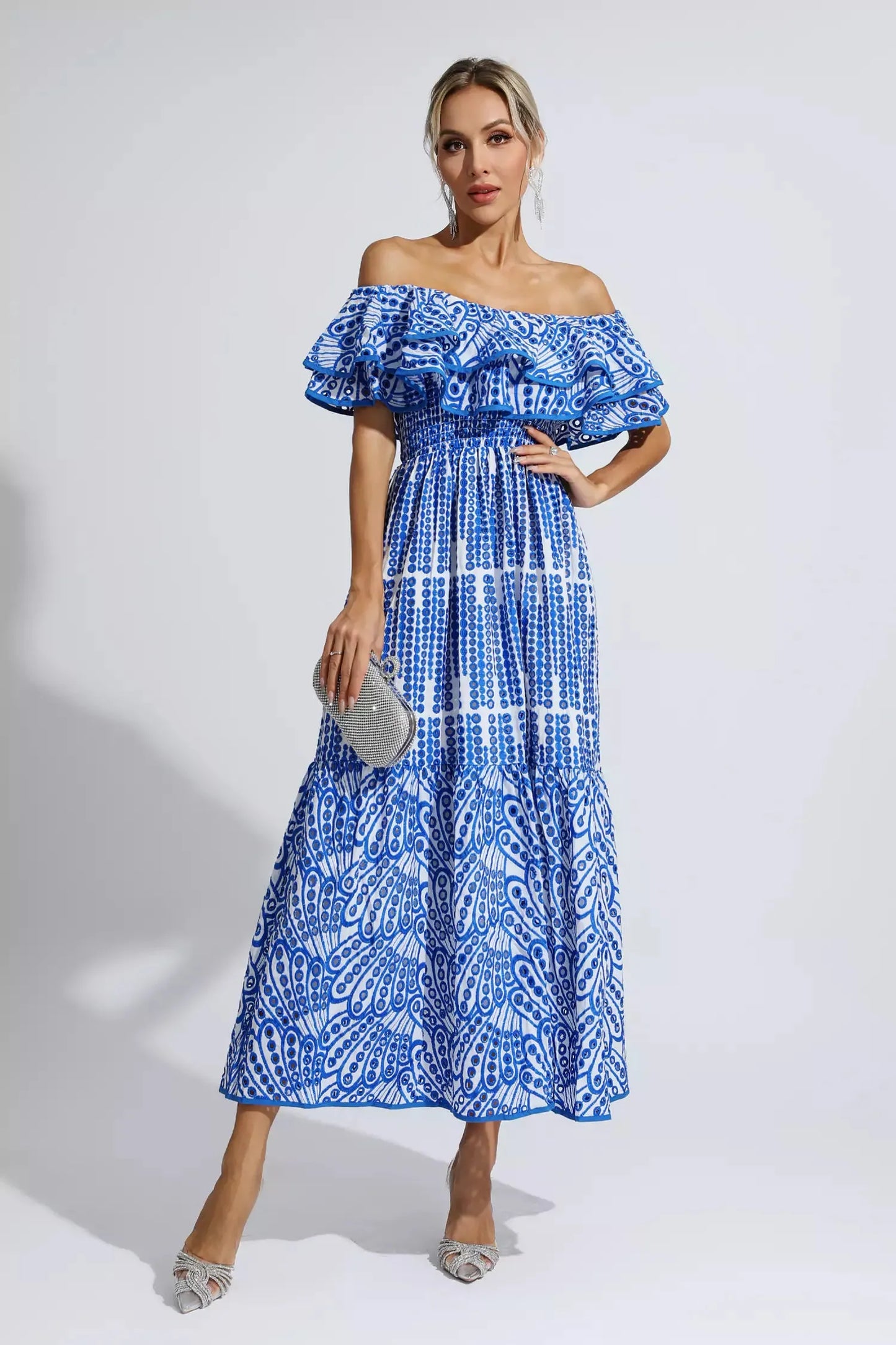 Midnight Bloom OffShoulder