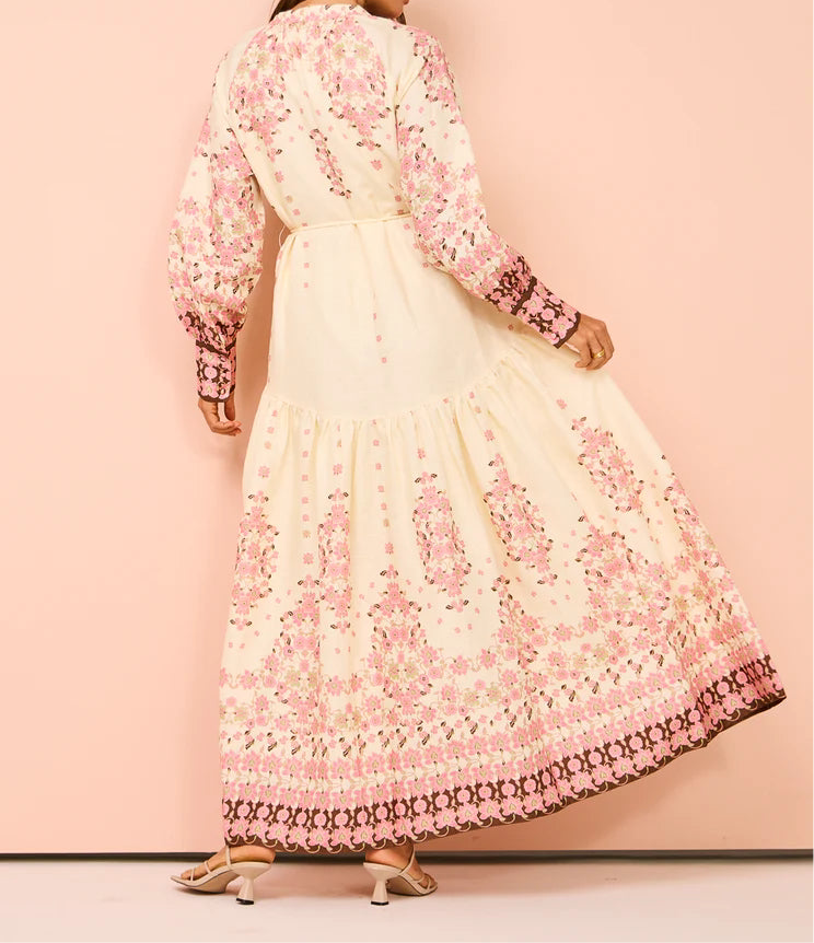 Floral Printed Boho Maxi Dress